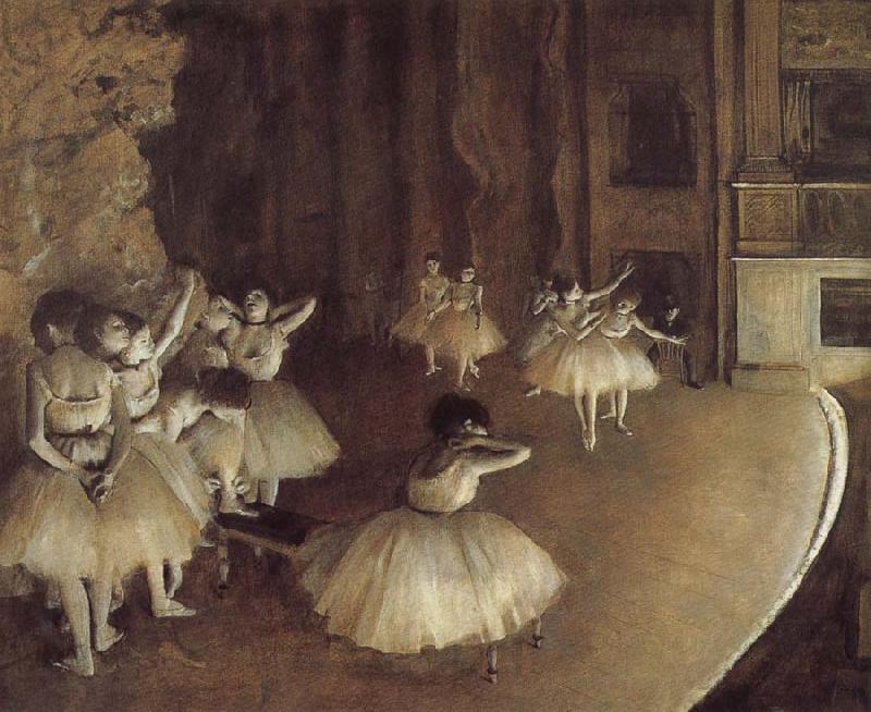 Edgar Degas Rehearsal on the stage oil painting image